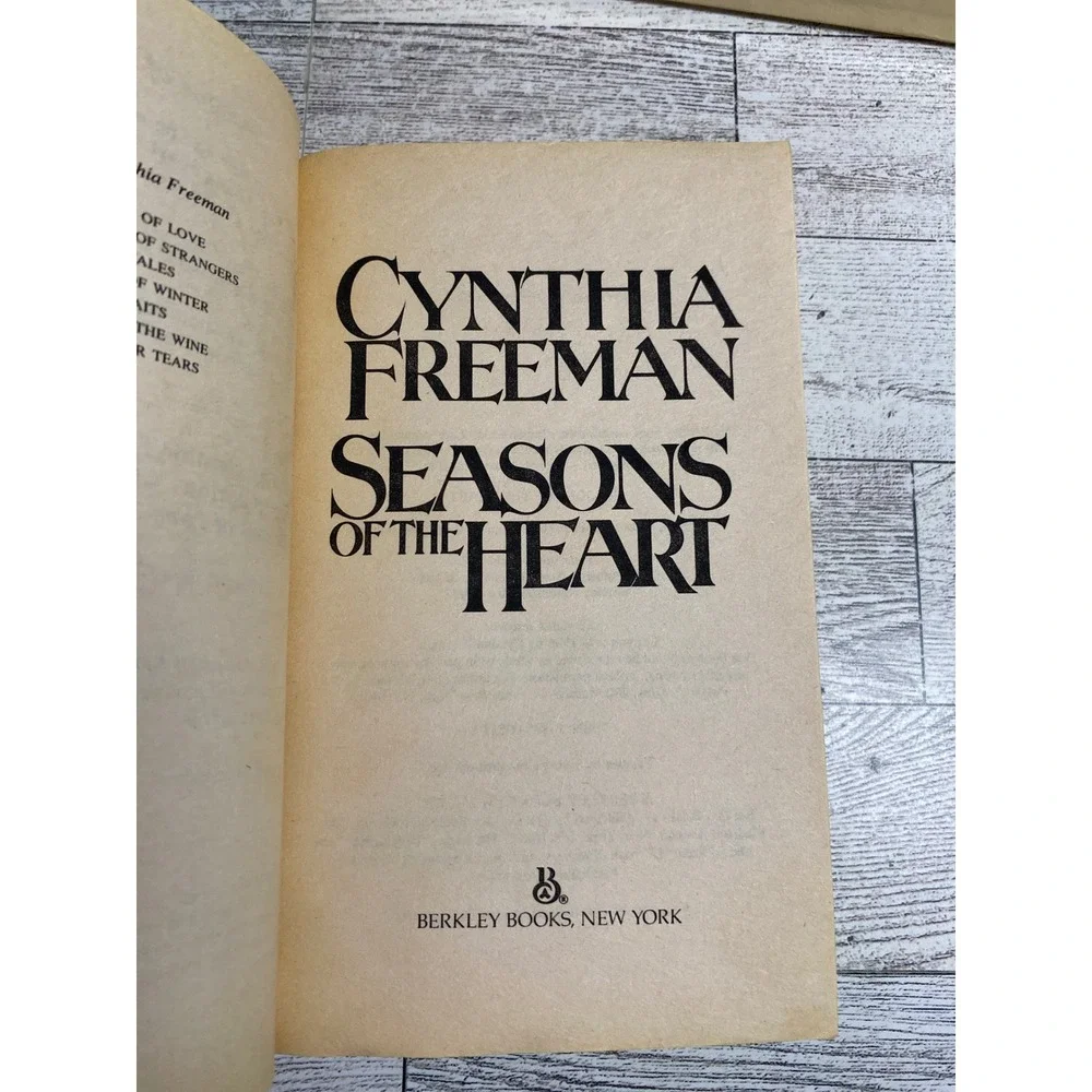 Seasons of the Heart‎ Cynthia Freeman Paperback Historical Romance Novel 1986